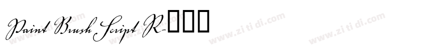 Paint Brush Script R字体转换